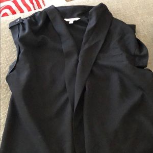 Button down black tank top